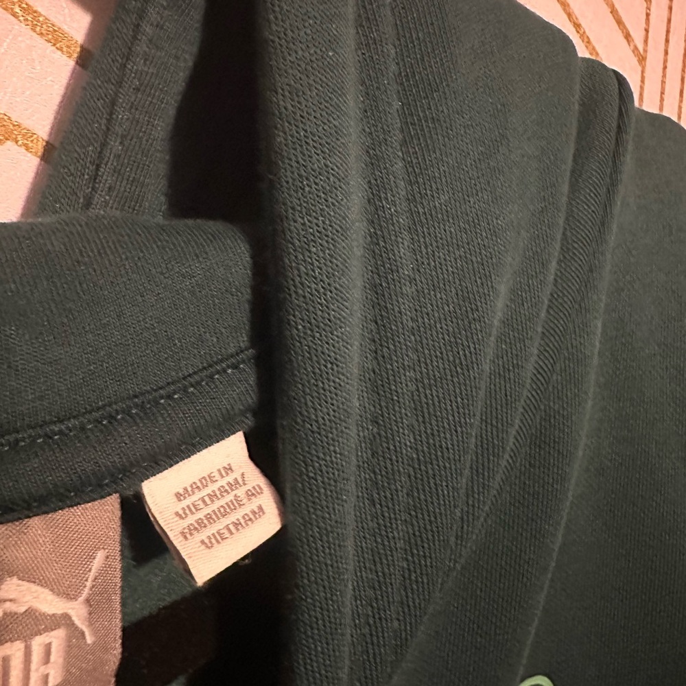 PUMA Men’s Green Logo Hoodie XXL NWT - Picture 6 of 6